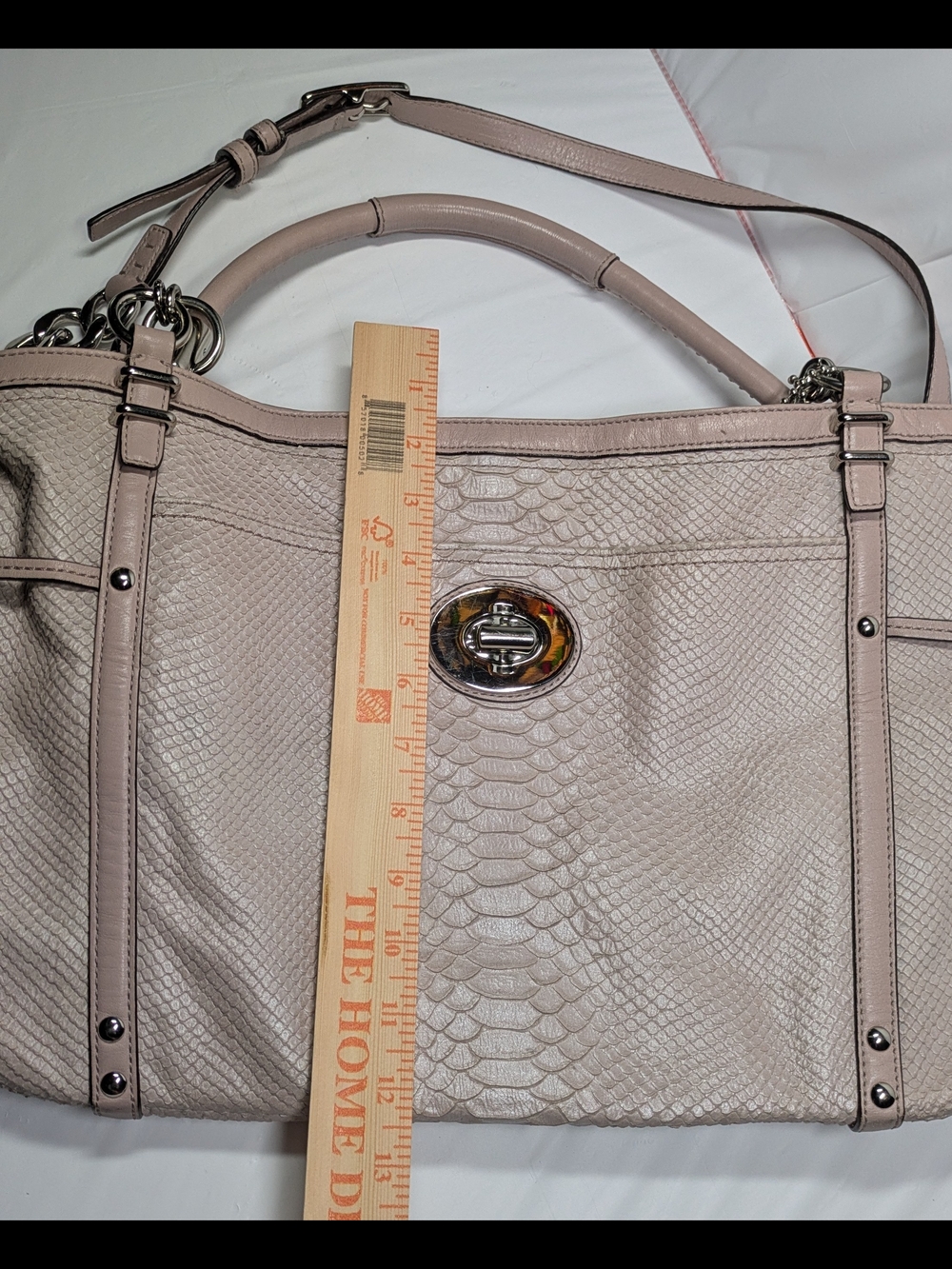 Coach Audrey Blush Pink Leather Tote Bag - Picture 14 of 16
